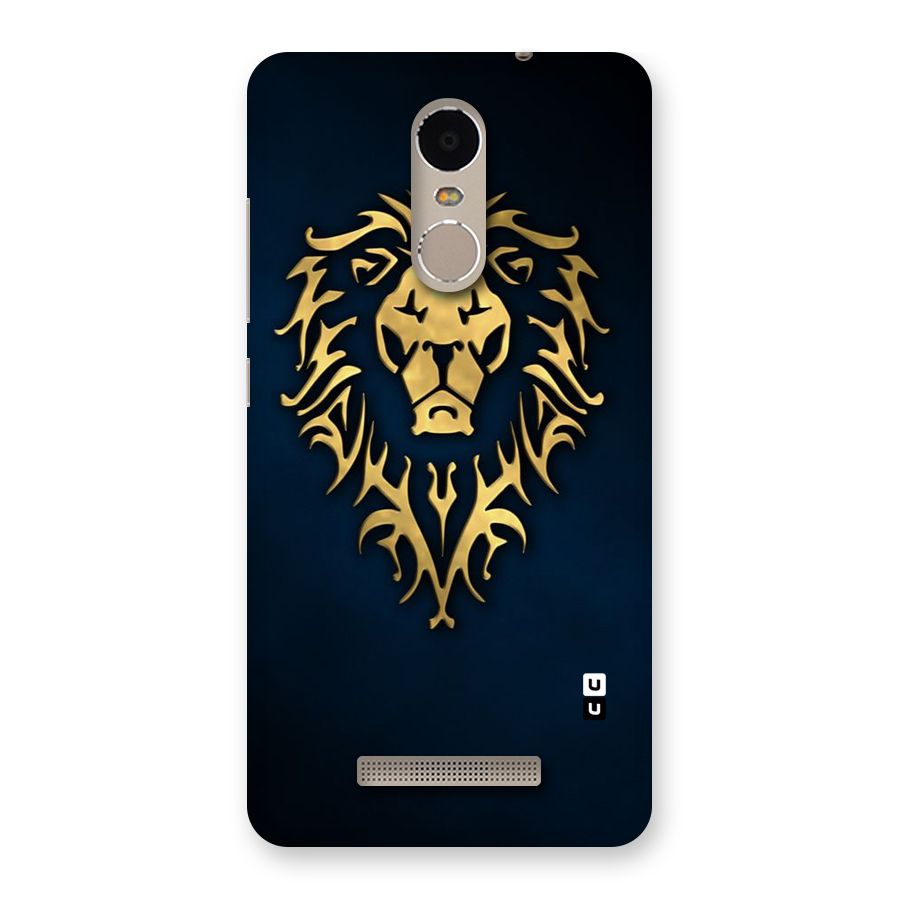 Beautiful Golden Lion Design Back Case for Xiaomi Redmi Note 3