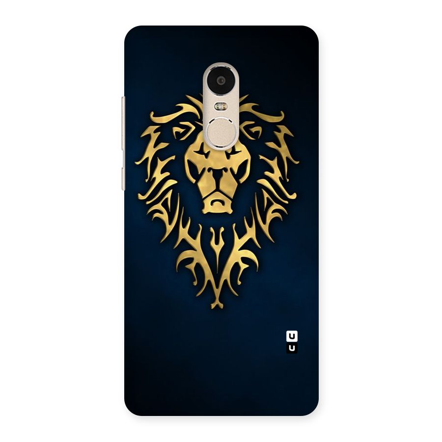 Beautiful Golden Lion Design Back Case for Xiaomi Redmi Note 4