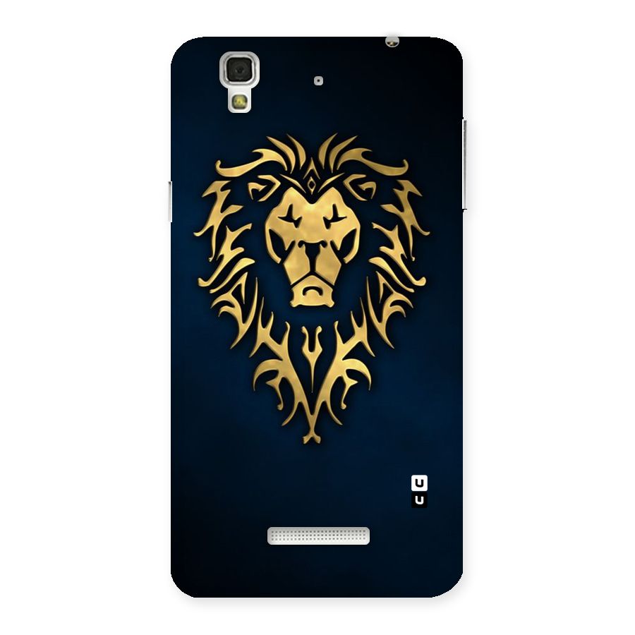 Beautiful Golden Lion Design Back Case for Yu Yureka