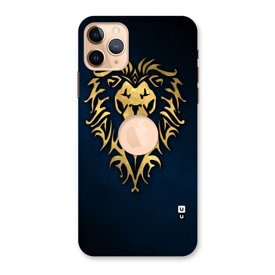 Beautiful Golden Lion Design Back Case for iPhone 11 Pro Max Logo Cut