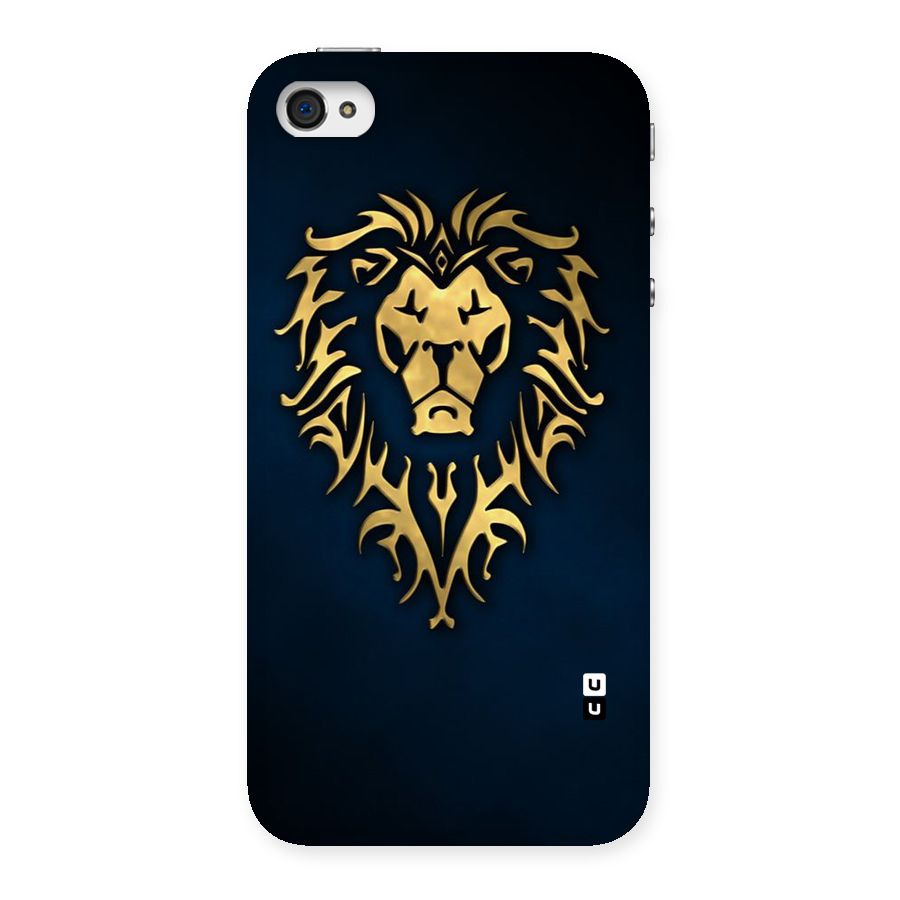 Beautiful Golden Lion Design Back Case for iPhone 4 4s