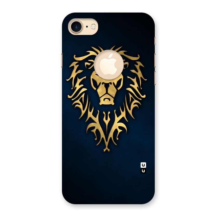 Beautiful Golden Lion Design Back Case for iPhone 7 Logo Cut