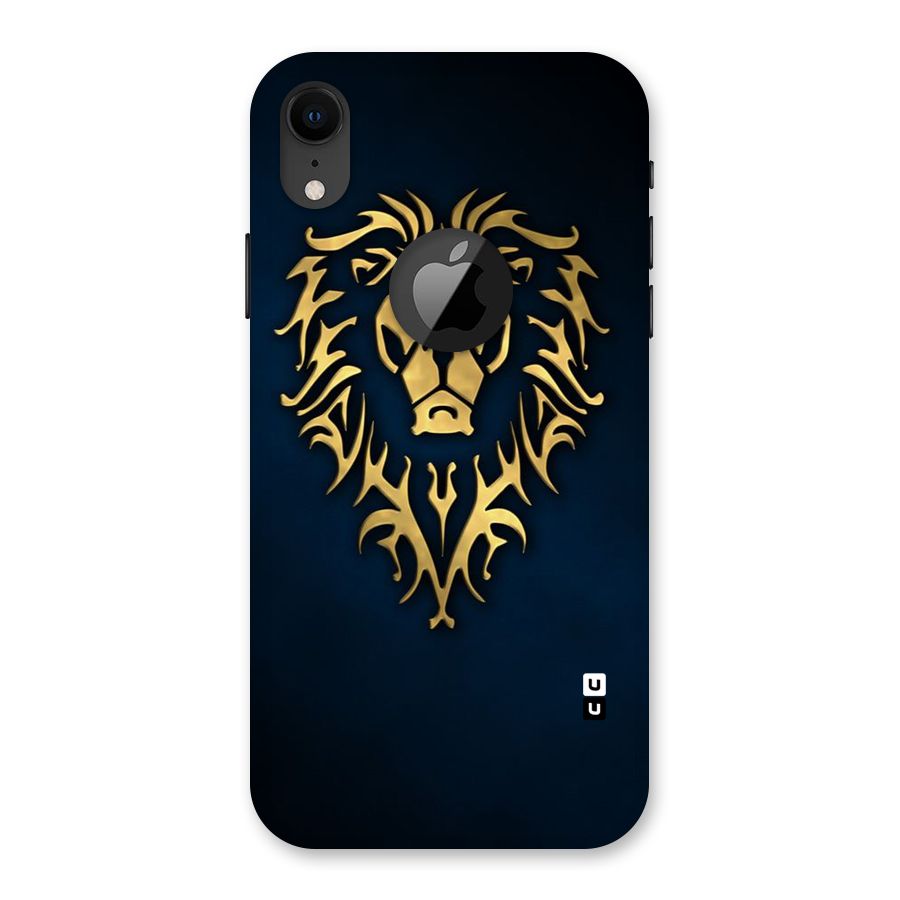 Beautiful Golden Lion Design Back Case for iPhone XR Logo Cut