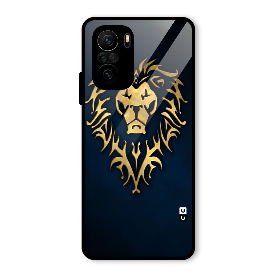 Beautiful Golden Lion Design Glass Back Case for Mi 11x