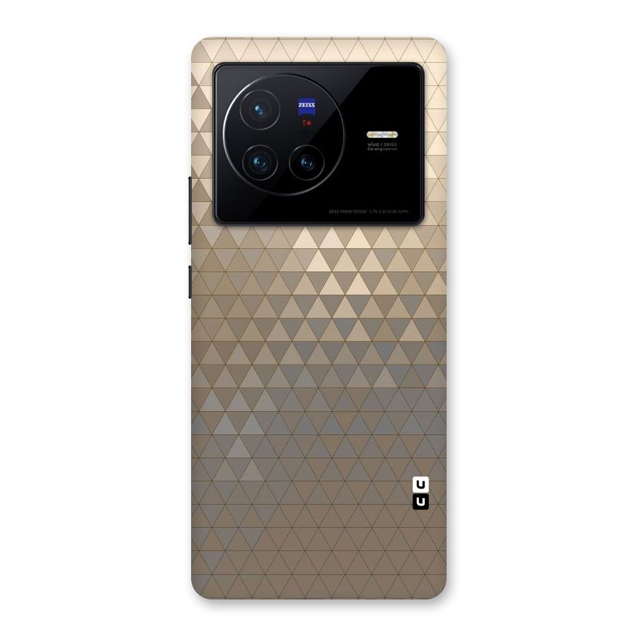 Beautiful Golden Pattern Back Case for Vivo X80