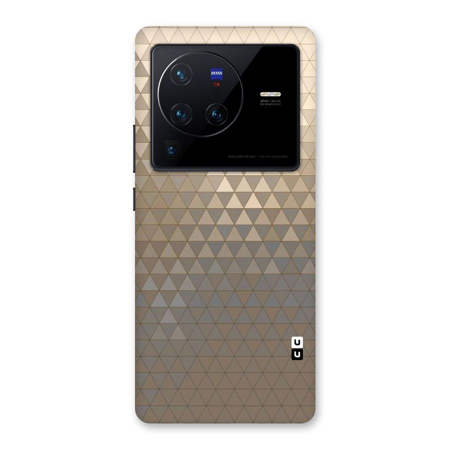 Beautiful Golden Pattern Back Case for Vivo X80 Pro