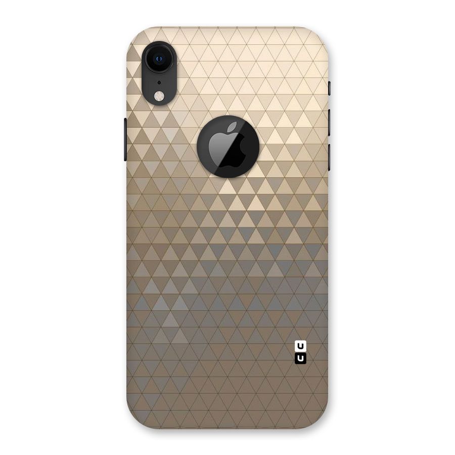 Beautiful Golden Pattern Back Case for iPhone XR Logo Cut