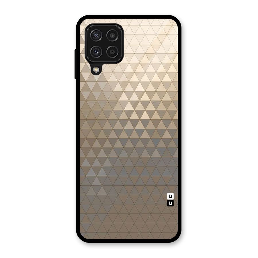 Beautiful Golden Pattern Glass Back Case for Galaxy A22 4G