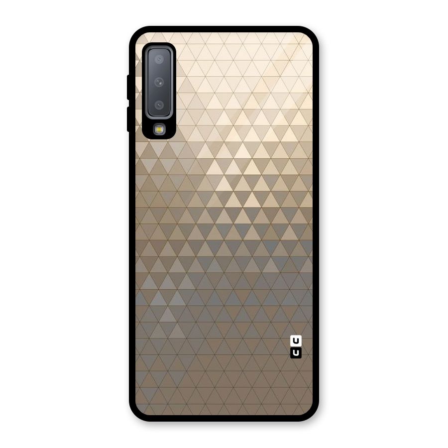 Beautiful Golden Pattern Glass Back Case for Galaxy A7 (2018)