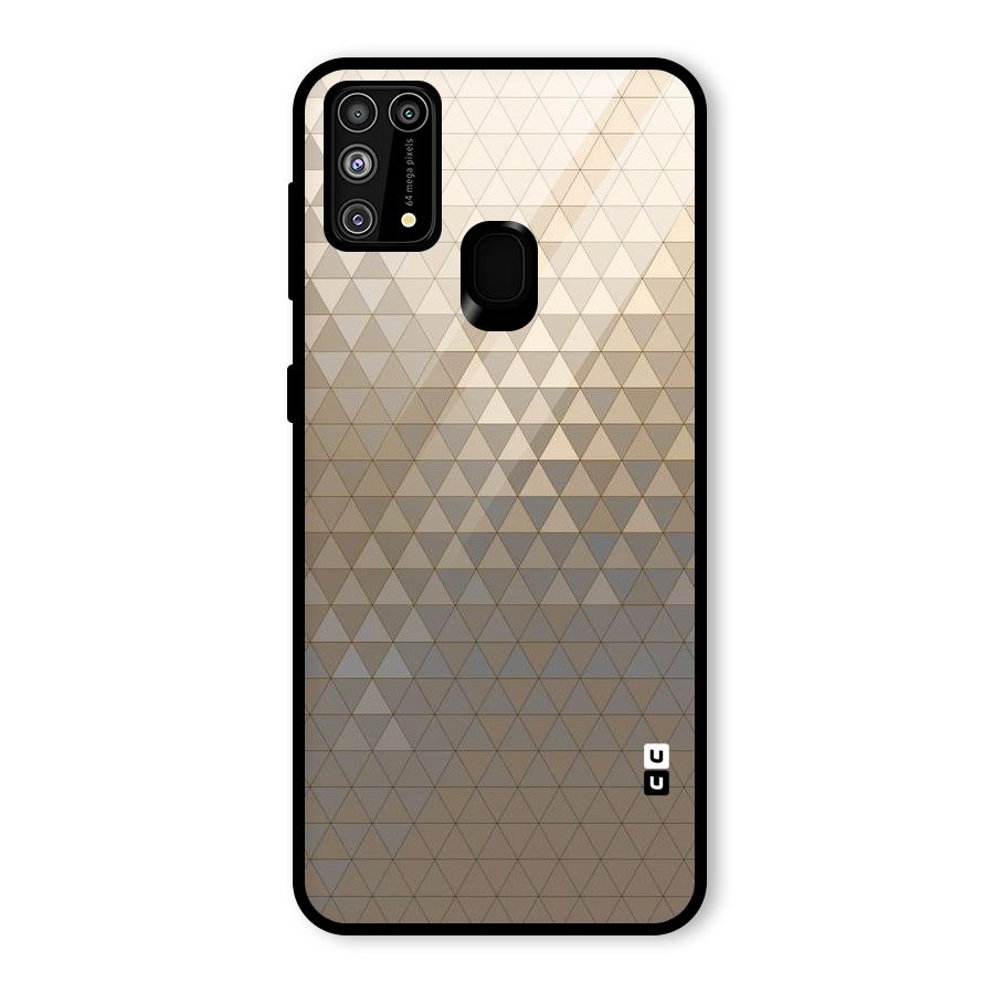 Beautiful Golden Pattern Glass Back Case for Galaxy F41