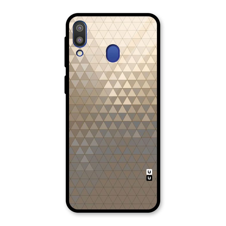 Beautiful Golden Pattern Glass Back Case for Galaxy M20