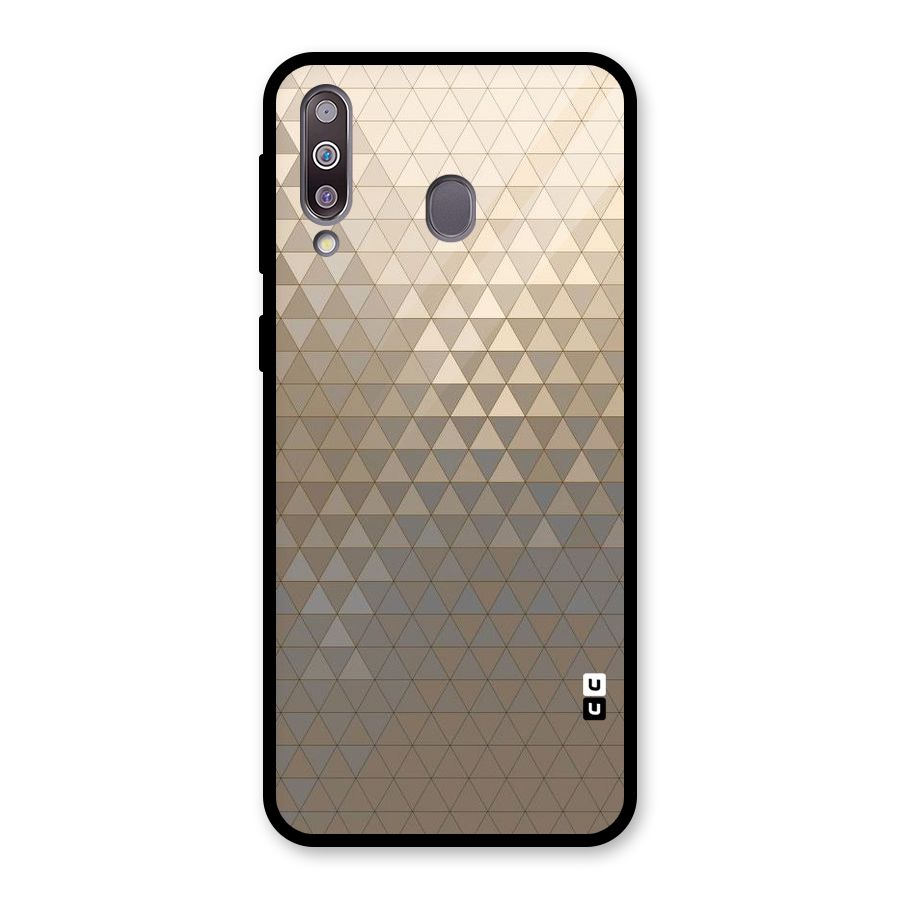 Beautiful Golden Pattern Glass Back Case for Galaxy M30