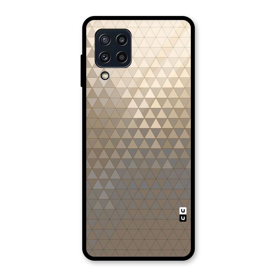 Beautiful Golden Pattern Glass Back Case for Galaxy M32
