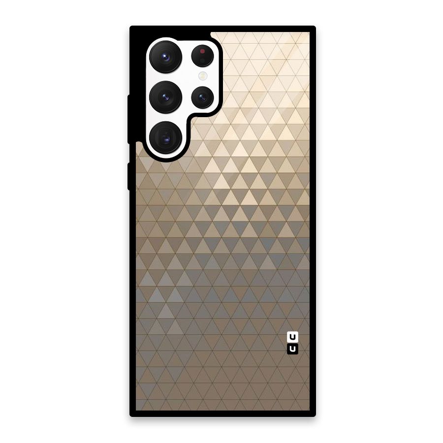 Beautiful Golden Pattern Glass Back Case for Galaxy S22 Ultra 5G