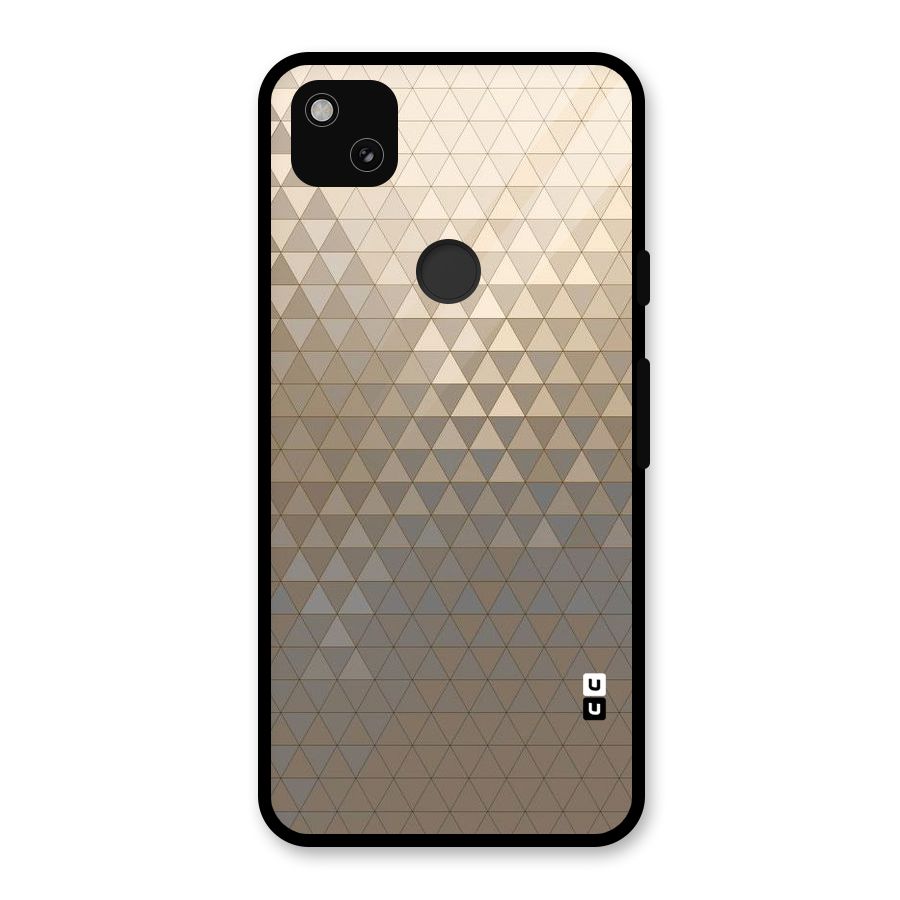 Beautiful Golden Pattern Glass Back Case for Google Pixel 4a