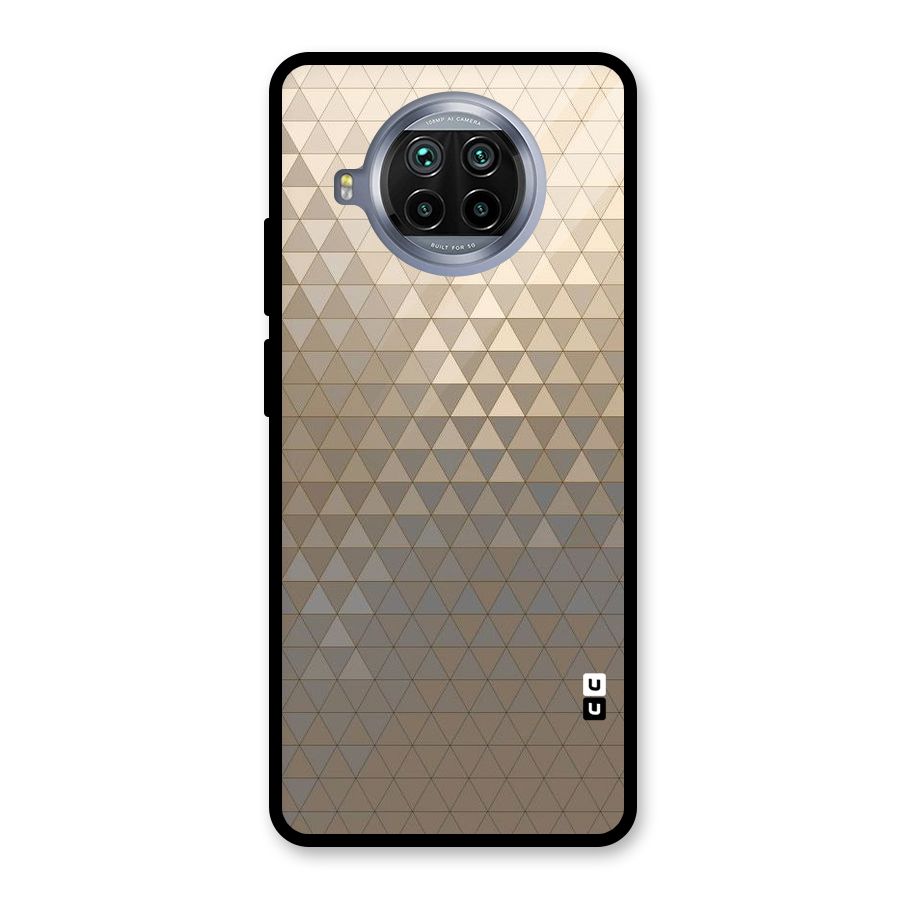 Beautiful Golden Pattern Glass Back Case for Mi 10i
