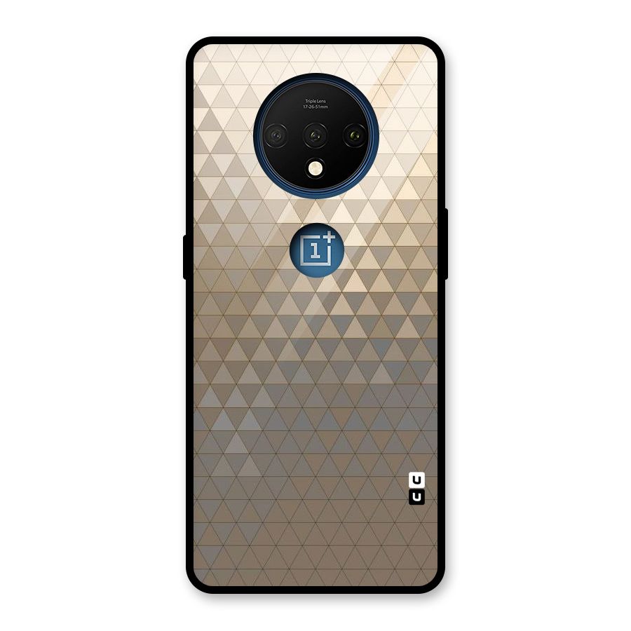 Beautiful Golden Pattern Glass Back Case for OnePlus 7T