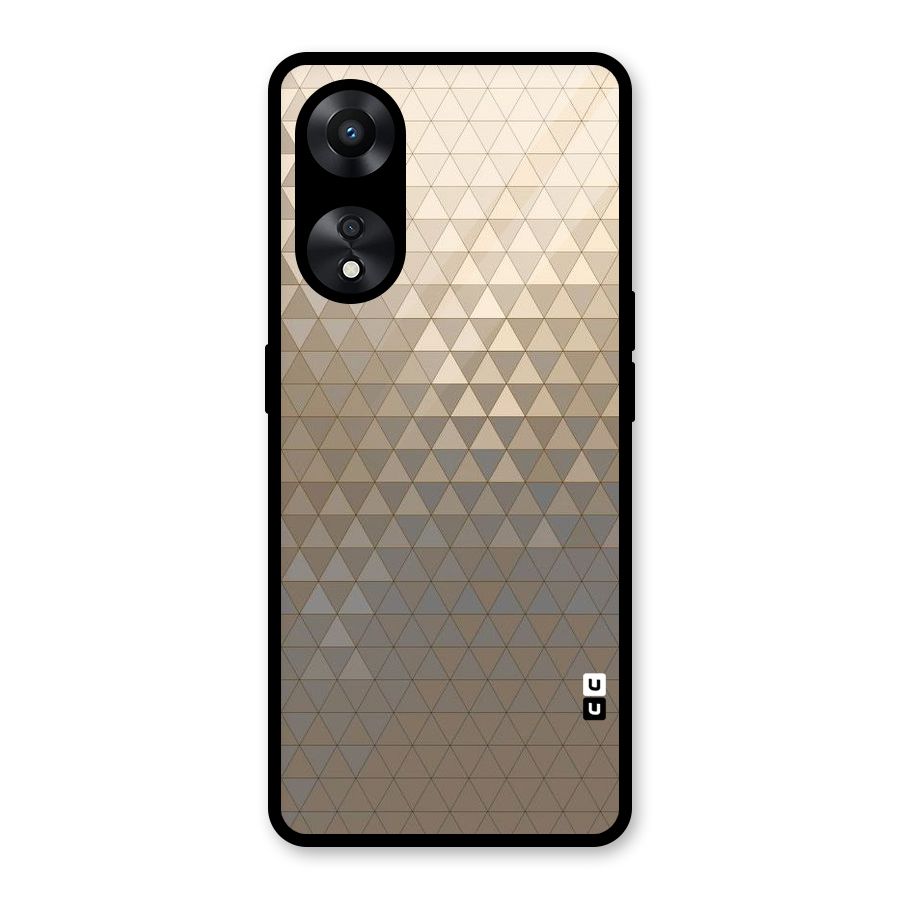 Beautiful Golden Pattern Glass Back Case for Oppo A78