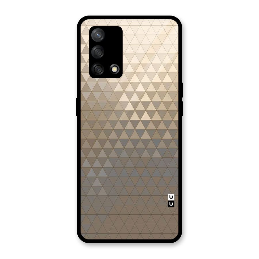 Beautiful Golden Pattern Glass Back Case for Oppo F19