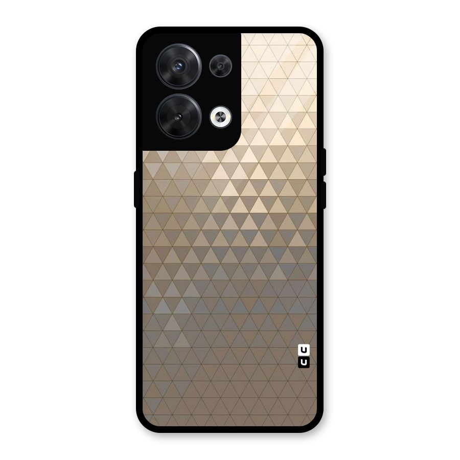 Beautiful Golden Pattern Glass Back Case for Oppo Reno8 5G