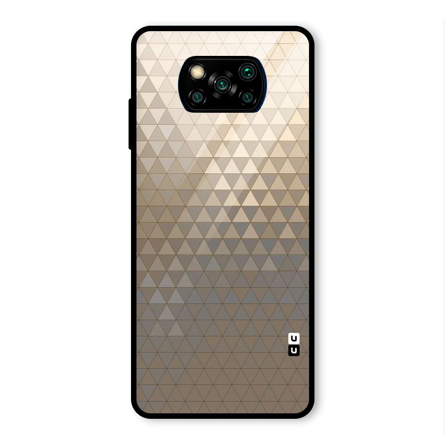 Beautiful Golden Pattern Glass Back Case for Poco X3 Pro