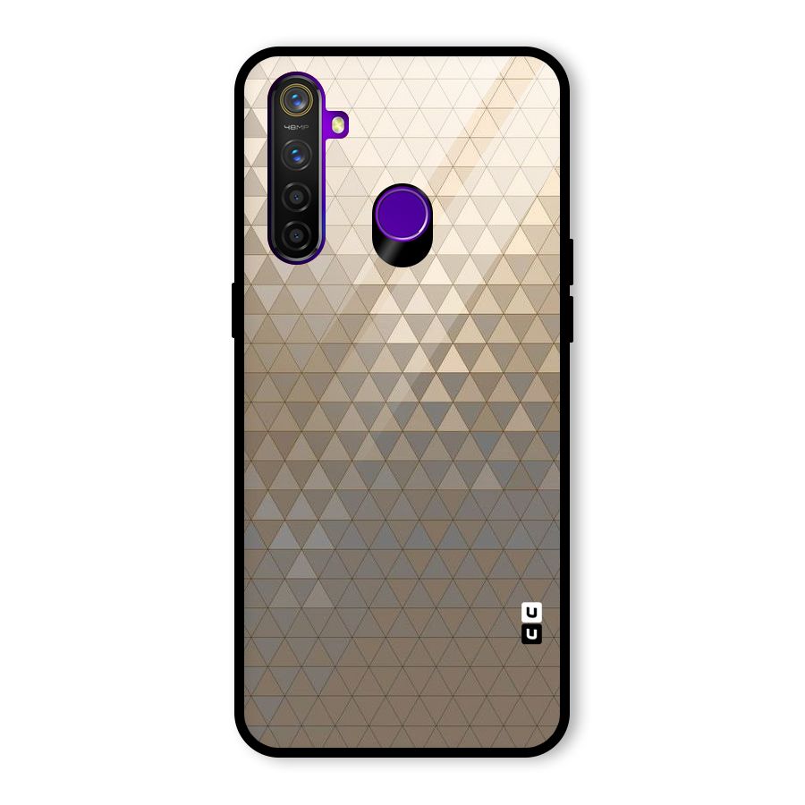Beautiful Golden Pattern Glass Back Case for Realme 5 Pro