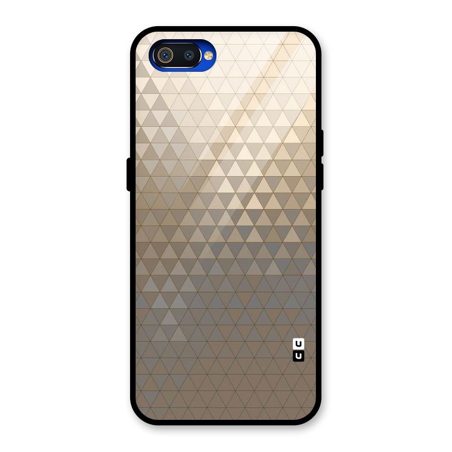 Beautiful Golden Pattern Glass Back Case for Realme C2