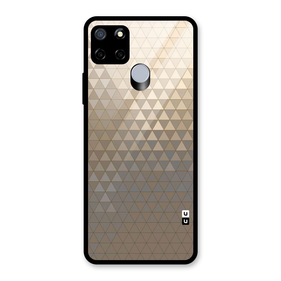 Beautiful Golden Pattern Glass Back Case for Realme Narzo 30A