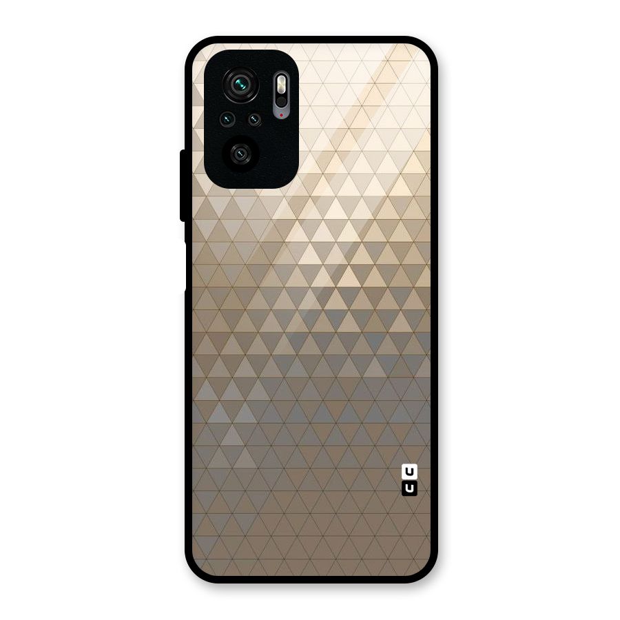 Beautiful Golden Pattern Glass Back Case for Redmi Note 10S