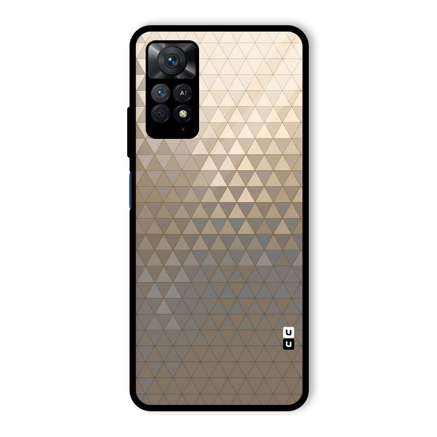 Beautiful Golden Pattern Glass Back Case for Redmi Note 11 Pro