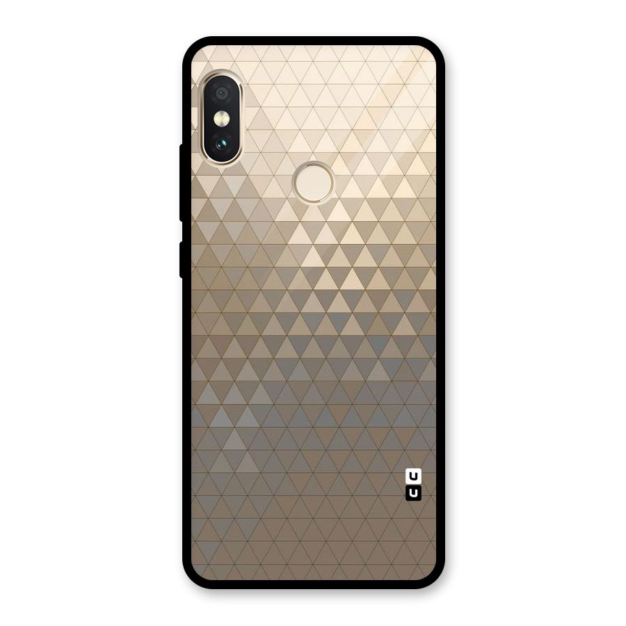 Beautiful Golden Pattern Glass Back Case for Redmi Note 5 Pro