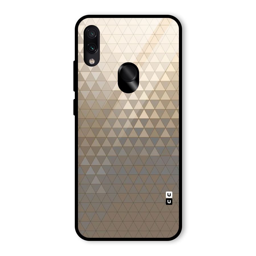 Beautiful Golden Pattern Glass Back Case for Redmi Note 7S