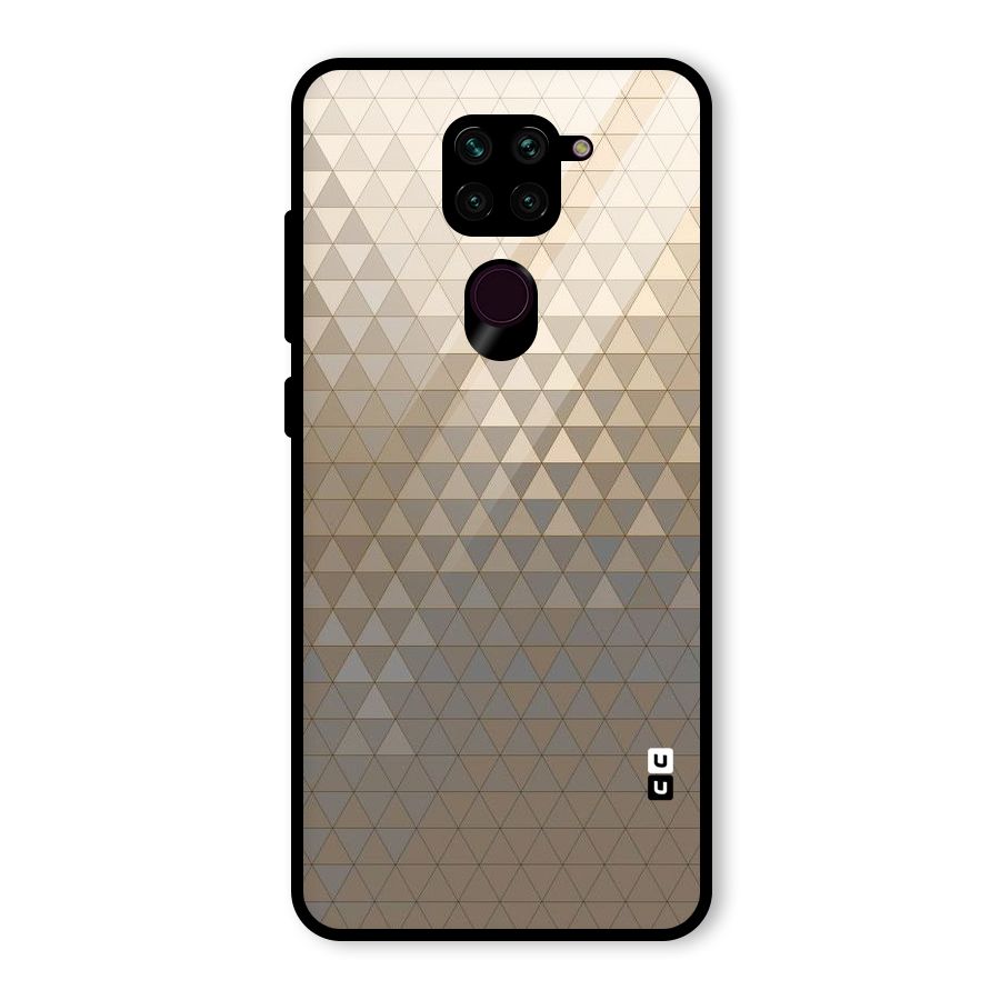 Beautiful Golden Pattern Glass Back Case for Redmi Note 9