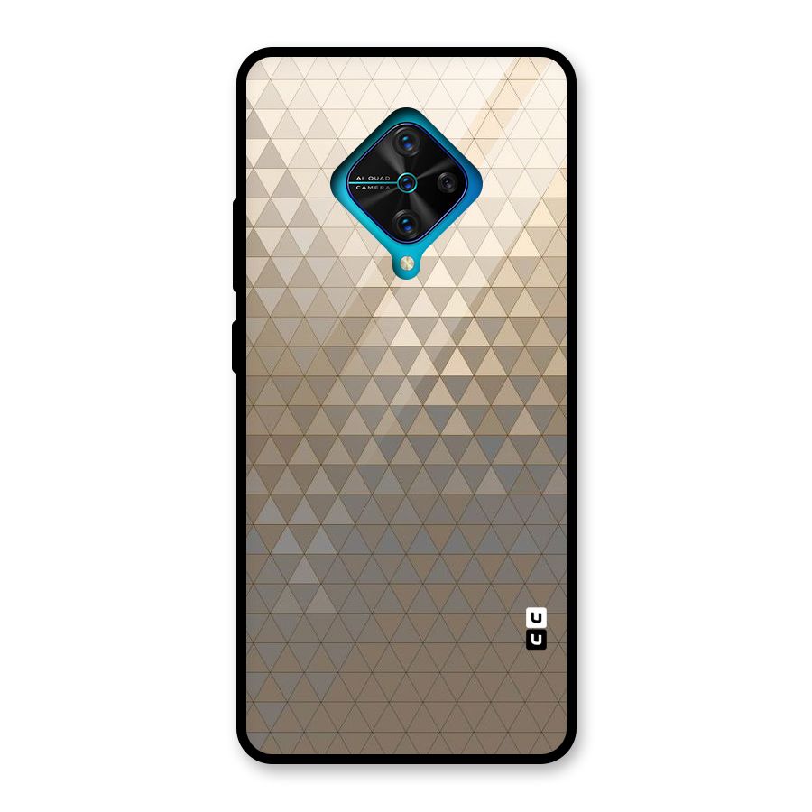 Beautiful Golden Pattern Glass Back Case for Vivo S1 Pro