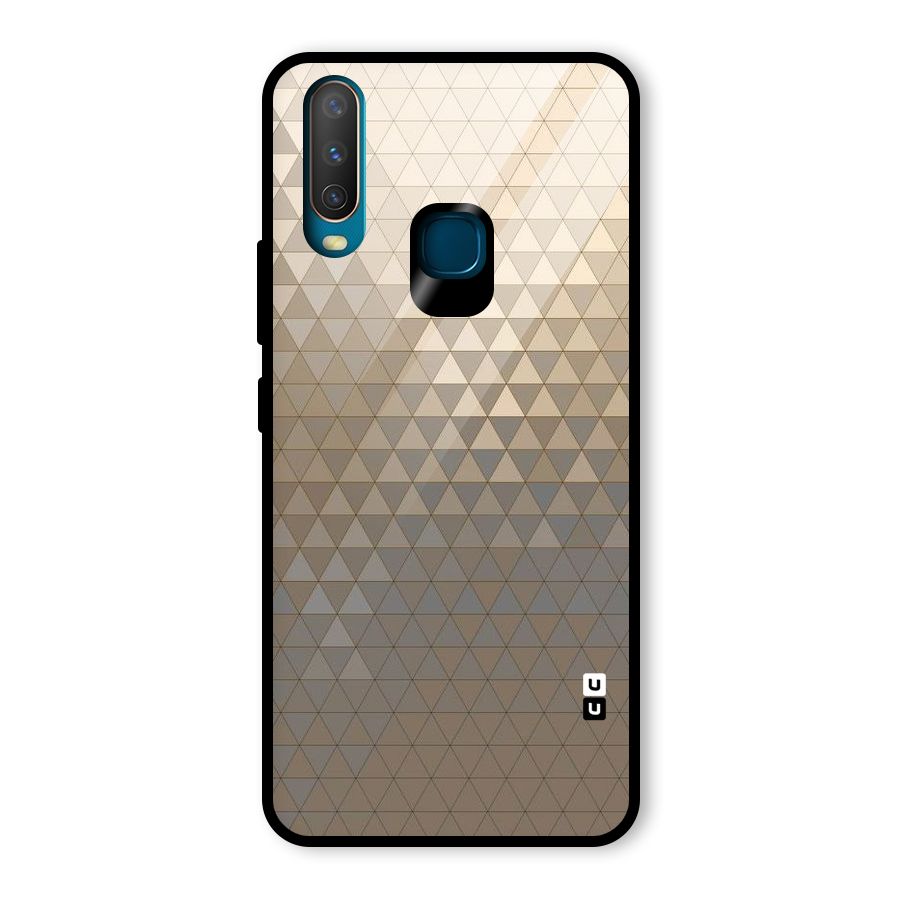Beautiful Golden Pattern Glass Back Case for Vivo U10