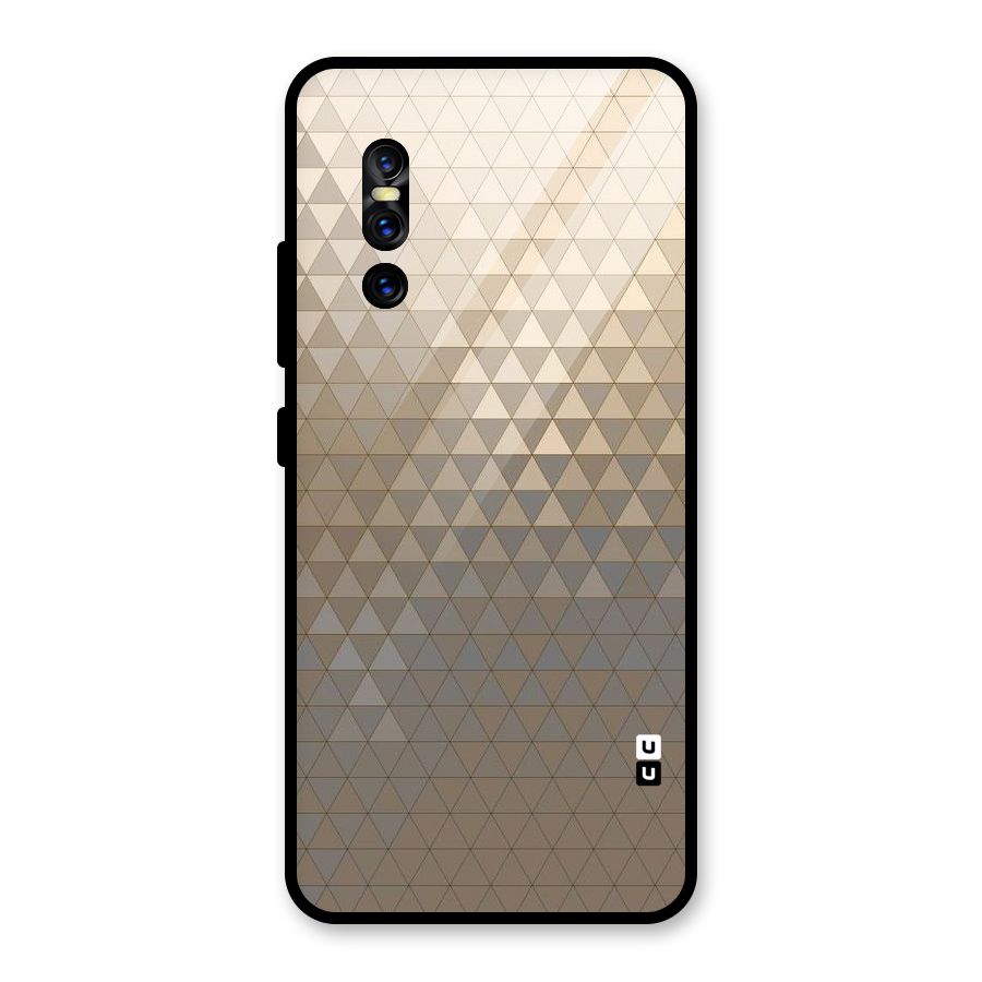 Beautiful Golden Pattern Glass Back Case for Vivo V15 Pro
