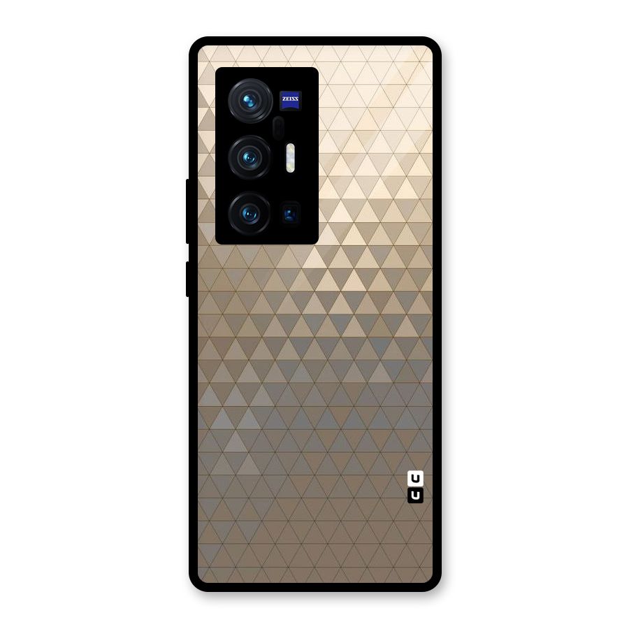 Beautiful Golden Pattern Glass Back Case for Vivo X70 Pro Plus