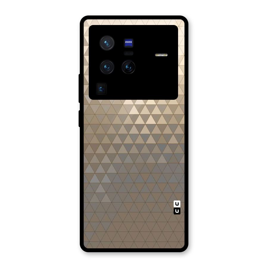 Beautiful Golden Pattern Glass Back Case for Vivo X80 Pro