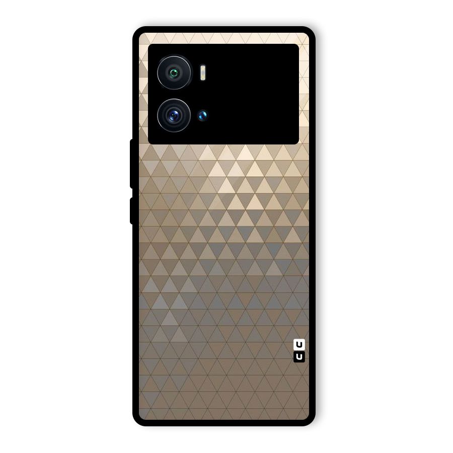 Beautiful Golden Pattern Glass Back Case for Vivo iQOO 9 Pro