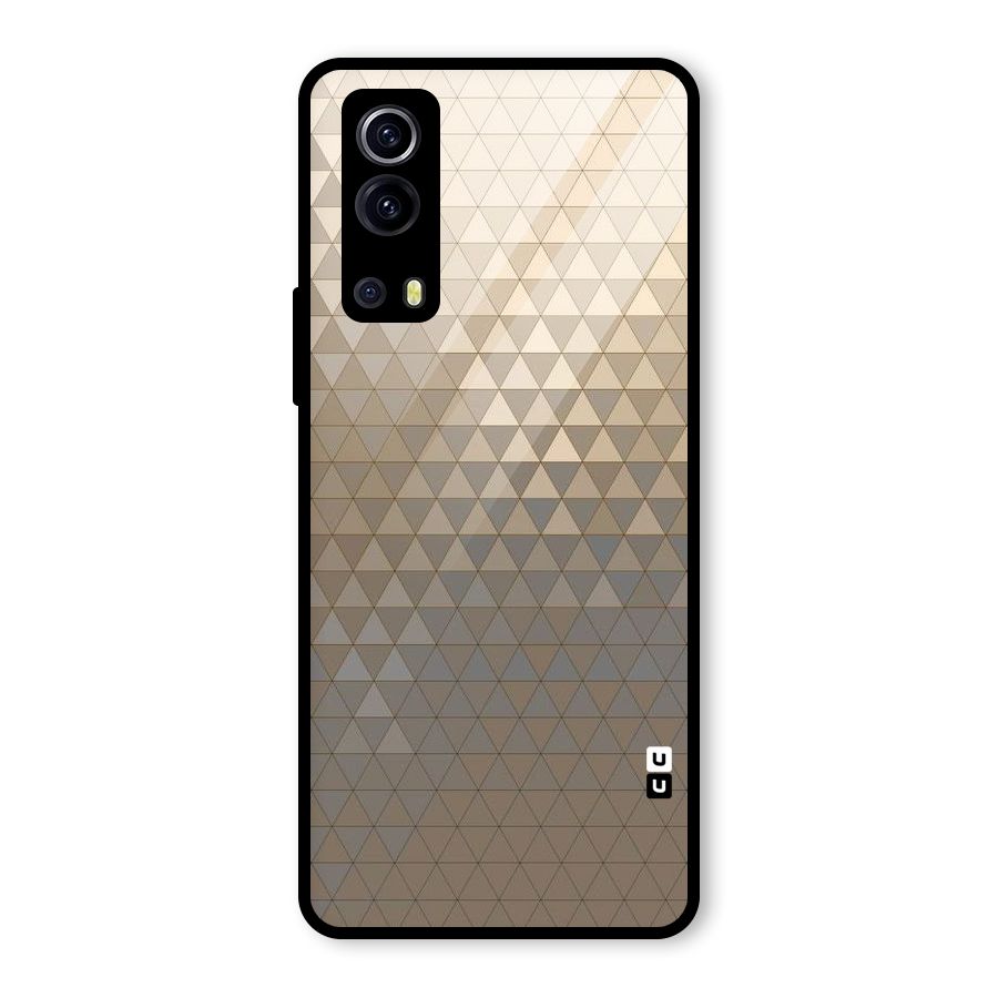 Beautiful Golden Pattern Glass Back Case for Vivo iQOO Z3
