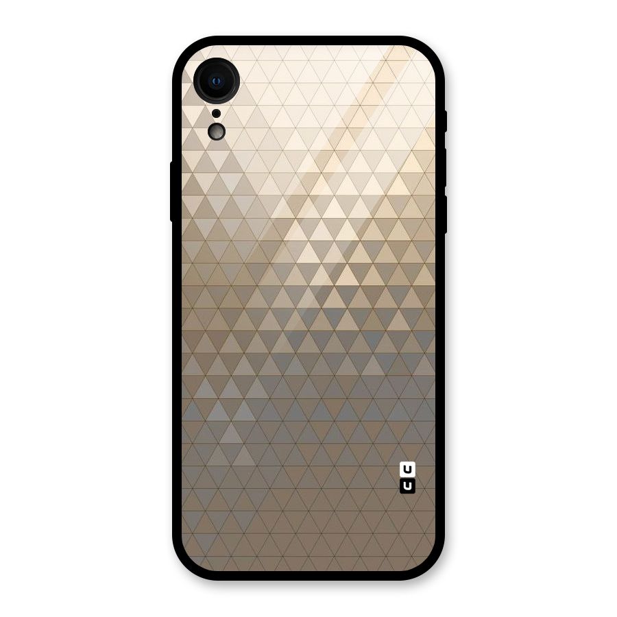 Beautiful Golden Pattern Glass Back Case for XR
