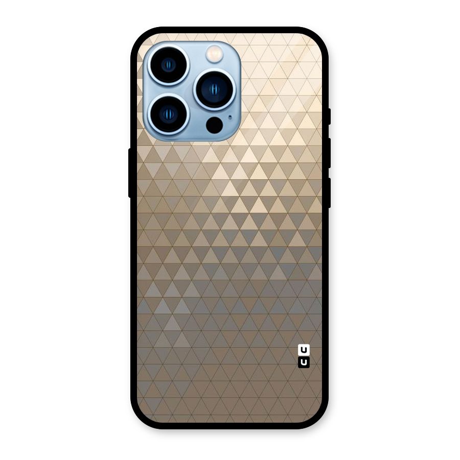 Beautiful Golden Pattern Glass Back Case for iPhone 13 Pro