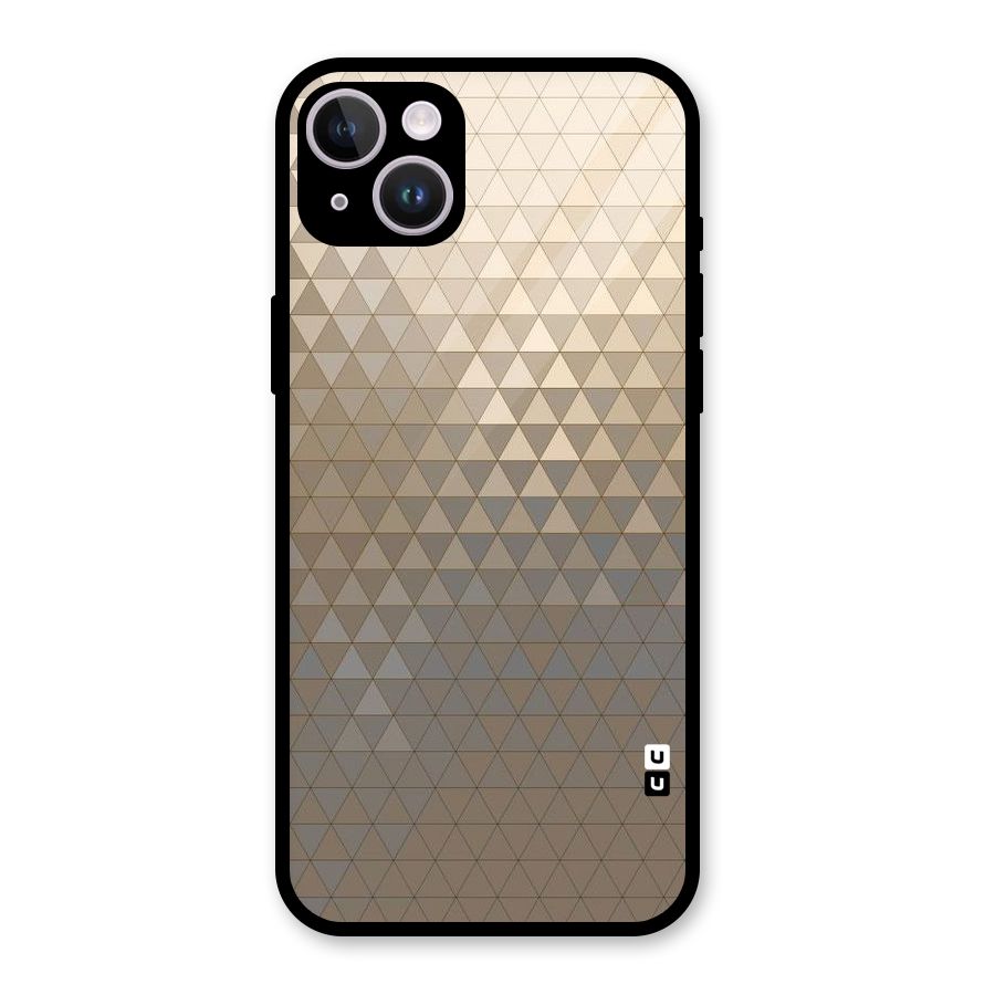 Beautiful Golden Pattern Glass Back Case for iPhone 14 Plus
