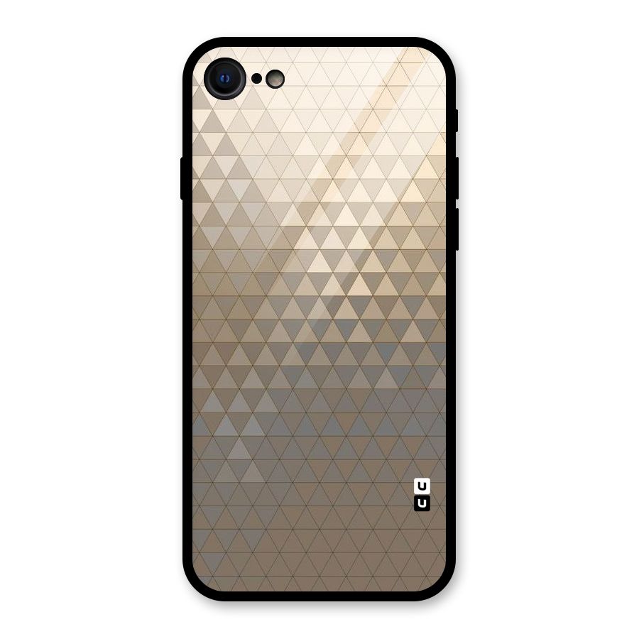 Beautiful Golden Pattern Glass Back Case for iPhone SE 2022