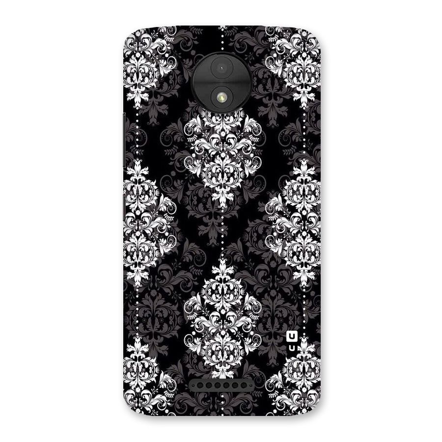Beautiful Grey Pattern Back Case for Moto C
