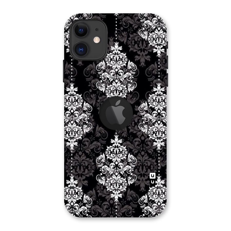 Beautiful Grey Pattern Back Case for iPhone 11 Logo Cut