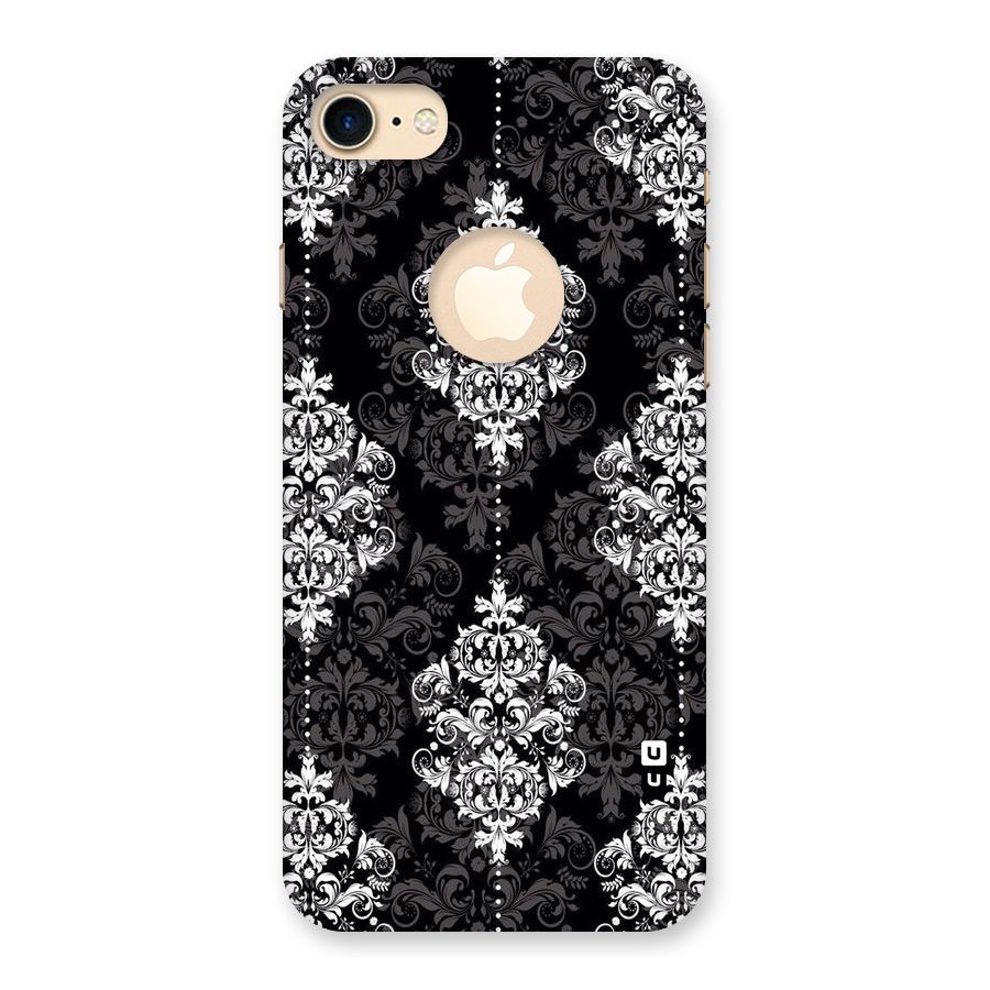 Beautiful Grey Pattern Back Case for iPhone 7 Logo Cut