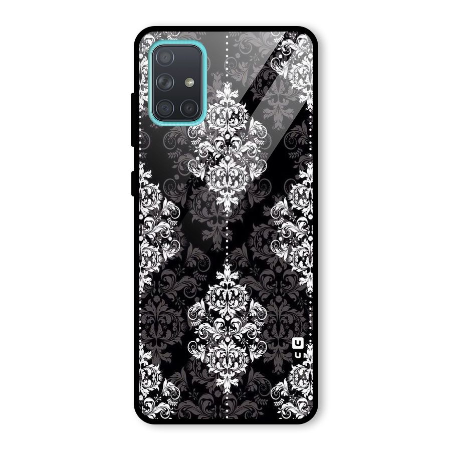 Beautiful Grey Pattern Glass Back Case for Galaxy A71