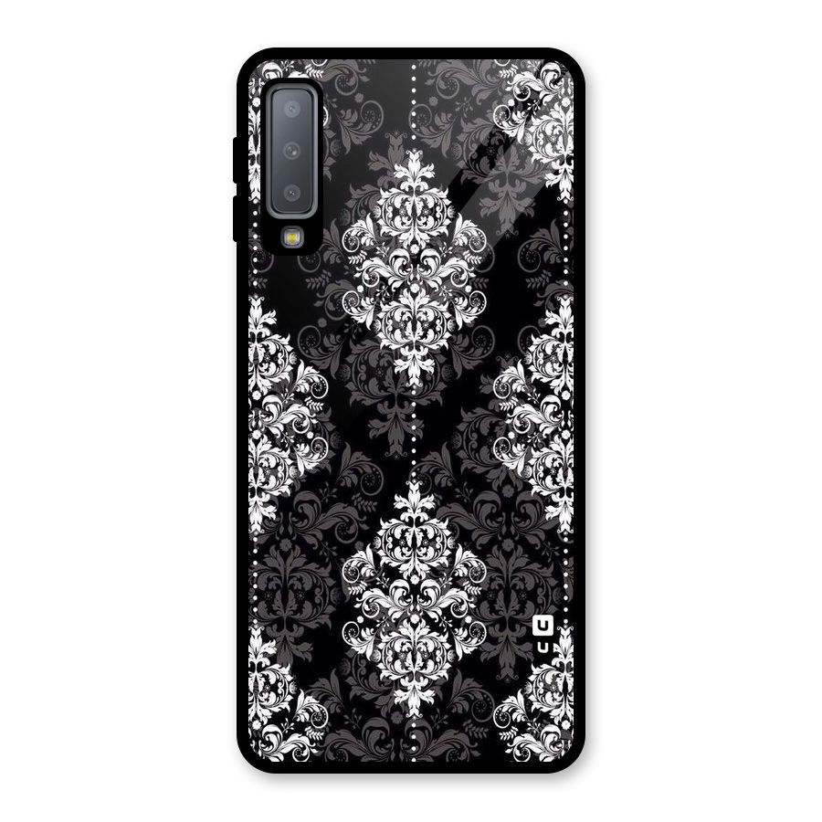Beautiful Grey Pattern Glass Back Case for Galaxy A7 (2018)