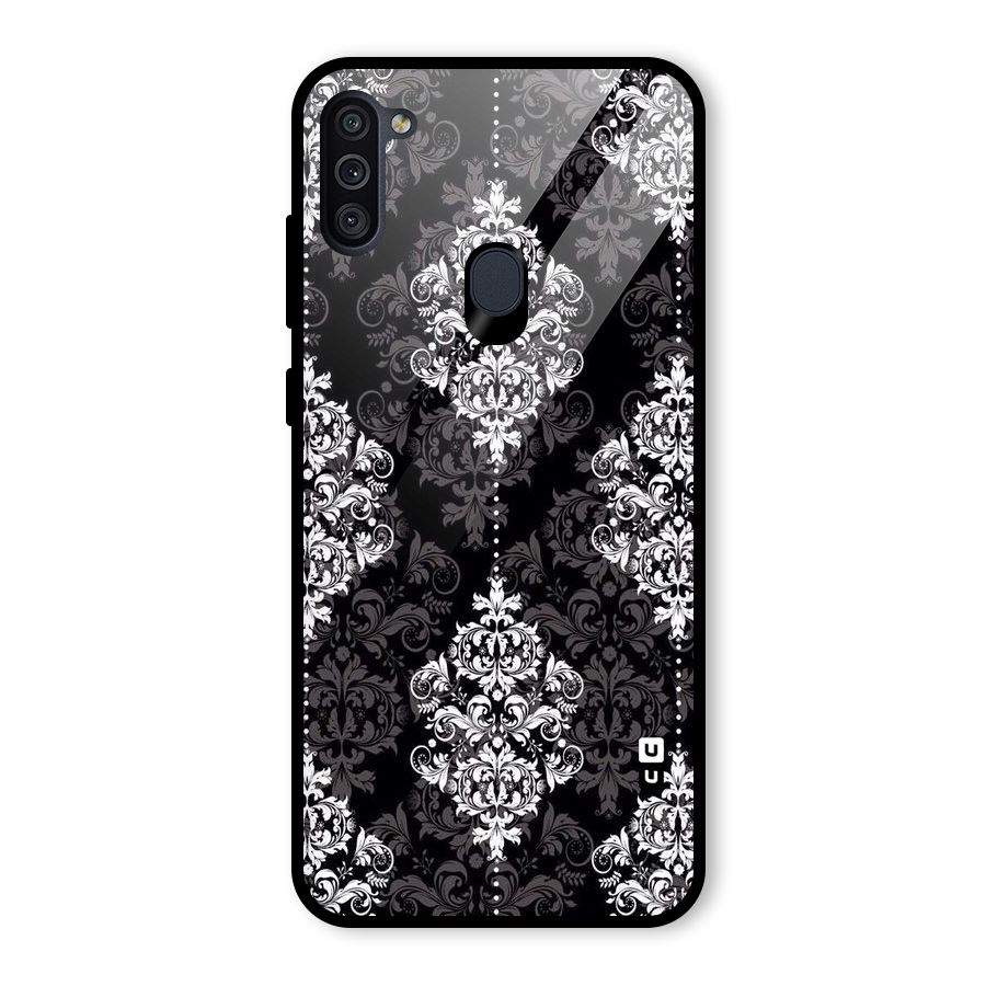 Beautiful Grey Pattern Glass Back Case for Galaxy M11